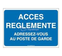 AUA SIGNALETIQUE - Panneau Parking Accès réglementé... - 600x420 mm, PVC 1.5 mm