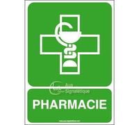 AUA SIGNALETIQUE - Panneau Pharmacie-AI - 450x630 mm, Vinyl adhésif