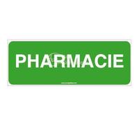 AUA SIGNALETIQUE - Panneau Pharmacie-B - 160x60 mm, Vinyl adhésif
