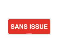 AUA SIGNALETIQUE - Panneau Sans Issue - texte - 480x180 mm, Vinyl adhésif