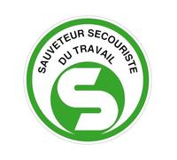 AUA SIGNALETIQUE - Panneau Sauveteur Secouriste du Travail - Ø 450 mm, Vinyl adhésif