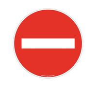 AUA SIGNALETIQUE - Panneau Sens interdit - Ø 200 mm, Aluminium Dibond 3mm