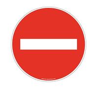 AUA SIGNALETIQUE - Panneau Sens Interdit - Ø 300 mm, Aluminium Dibond 3mm