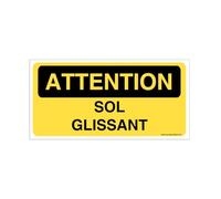 AUA SIGNALETIQUE - Panneau sol glissant - C - 300x150 mm, PVC 1.5mm