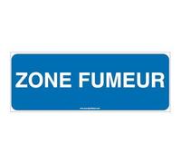 AUA SIGNALETIQUE - Panneau Zone Fumeur - 320x120 mm, Vinyl adhésif
