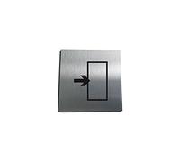 AUA SIGNALETIQUE - Plaque Alu Brossé Sortie - 200x200 mm
