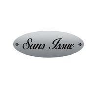 AUA SIGNALETIQUE - Plaque de porte Aluminium Brossé AluSign Ovale 160x60 mm - (Sans Issue)