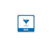 AUA SIGNALETIQUE - Plaque de porte Bar PvcSign avec double face adhésif