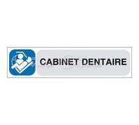 AUA SIGNALETIQUE - Plaque de porte Cabinet Dentaire - AuaSign Plexiglas 4 mm avec double face adhésif au dos - Plexi imprimé avec fond blanc