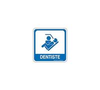 AUA SIGNALETIQUE - Plaque de porte Dentiste PvcSign avec double face adhésif