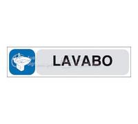 AUA SIGNALETIQUE - Plaque de porte Lavabo - AuaSign Plexiglas 4 mm avec double face adhésif au dos - Plexi imprimé avec fond blanc