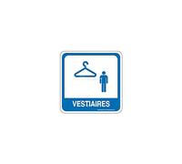 AUA SIGNALETIQUE - Plaque de porte Vestiaires hommes PvcSign avec double face adhésif