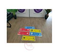 AUA SIGNALETIQUE - Signalisation au respectez la File Gauche - Autocollant laminé - Rouge 420x160 mm