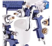 Auarita HP Pistolet pulvérisateur Technology H-827 Bleu Buse 1,4 mm Durable Capacité de 600 ML Atomisation élevée pour Les liquides Collants Lourds Très Efficace Convient pour la Peinture Automobile