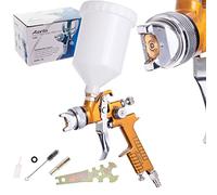 Auarita HVLP H-827 Gold Pistolet pulvérisateur à Technologie 1,4mm Buse Durable Capacité de 600 ML pour Peindre Trois Modes de réglage Très Efficace Bon pour Les matériaux Lourds