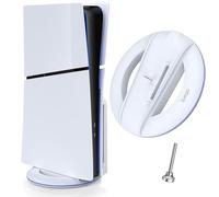 Auarte Support Vertical pour PS5 Slim Disc & Digital New Console, Socle Vertical pour PS5 Slim Accessoires avec Patin Antidérapant, Vis, Robuste et Solide (Blanc)