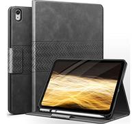 AUAUA Coque pour iPad (A16) 11/10ème Génération avec Porte-Crayon, Cuir Vegan, Veille/Réveil Automatique (Gris)