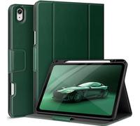 AUAUA Étui pour iPad Air 13" M4/M3/M2 (2026/2025/2024), avec Porte-Crayon et Poche, Plusieurs Angles de Vue, Fermeture magnétique, Mise en Veille/réveil Automatique (Vert)