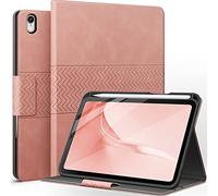 AUAUA Étui pour iPad Mini 7/6 (8,3" 2024/2021) avec Porte-Crayon, Mise en Veille/réveil Automatique, Cuir PU (Rose)