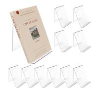 Auauraintt 10 pièces Porte-livres en Acrylique,Support Livre Transparent Polyvalent,10 x 11.5 x 13cm Supports de livres,pour Afficher des Livres des Cahiers des Albums D'images Photos.