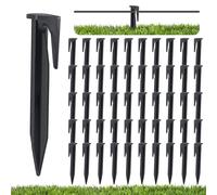 Auauraintt Piquet Fil Robot Tondeuse, 100 Pièces Piquets de Fixation en Plastique Robuste, crochet pour robot tondeuse, Clous pour Tondeuses à Gazon Robotisées/Tente/Camping