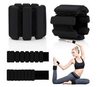 Auauraintt Poids de Poignet Réglables, Set de Poids pour Poignets et Chevilles, 2 Pièces (0,45 Kg Chacune), Bracelets de Poids Portables pour Yoga Danse Pilates Cardio AéRobic et Marche