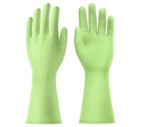 AUAUY 1 Paire Gants de Menage de Vaisselle, Gants de Cuisine de Nettoyage Réutilisables en Caoutchouc, Antidérapant, pour Le Nettoyage de La Cuisine, La Lessive, Le Jardinage (Vert, L)