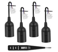 AUAUY 4PCS Douille E27 avec Fil, Douille de Lampe + Testeur de Tension VDE