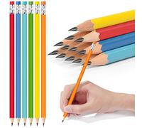 AUAUY Crayons Graphite HB #2, à Papier en Bois Pastel Avec Gomme, 12PCS Forme Hexagon en Bois Pour Croquis, Enfants, Adultes, Fournitures Scolaires, Cadeau de Rentrée