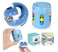 AUAUY Fidget Toy, 2PCS Fidget Toy Magic Bean Creative Rotatif Jouet et Orbit Ball Fidget Pinball, Decompression Cube, Rotatif Gyro Cube, Rotation Cube Cadeau Danniversaire for Kids Adultes
