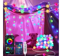 AUAUY Guirlande Lumineuse Intelligente Globe, 5M 33 LED, Alimentée par USB | Guirlande Lumineuse Extérieur/Intérieur, RVB Intégrées, Changement de Couleur, Décoration de Fête D'Halloween, Noël