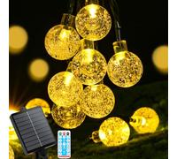AUAUY Guirlande Solaire Exterieur, 7M 50 LEDs Guirlande Lumineuse Solaires à L'extérieur, 8 Modes Étanche Guirlande Lumineuse Exterieure Solaire pour Jardin, Cour, Mariage, Fête (Blanc Chaud)