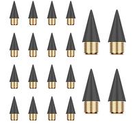 AUAUY Infinite Pencil Lot de 20 recharges remplaçables - Plume graphite métal - Tête de rechange éternelle