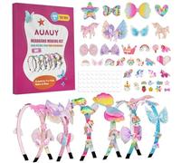 AUAUY Kit de Fabrication de Bandeaux, Bijoux Cheveux Licorne | Cadeaux de Kit Coiffure, Accessoire de Cheveux Diadème Kit, Bricolage Cadeau pour 15+ Ans, Serre Tête pour anniversaire, fête