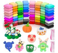 AUAUY Kit de pâte à modeler - 72 couleurs - Pâte à modeler magique à séchage à l'air libre pour enfants - Argile polymère - Cadeau pour garçons et filles de 3 à 12 ans