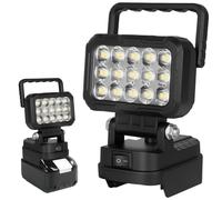 AUAUY Lampe Led Rechargeable pour Batterie Makita 18 V, 45W Lampe de Travail sans Fil, 3400LM, avec Deux Ports de Charge USB, pour Garage, Chantier, Réparation, Urgence (Sans Batterie)