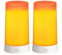 AUAUY Lot de 2 Ampoule d'Ambiance LED, Rechargeable par USB, avec Télécommande, Minuterie et Base Magnétique, 4 Modes d'éclairage, pour Jardin, Bar, Café, Halloween, Noël