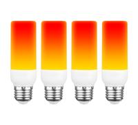 AUAUY Lot de 4 Ampoule LED d'ambiance, 2W E27 Ampoule vacillante,1400K | 3 Modes D'éclairage, Lampes Décoratives intérieure et extérieure, pour Maison, Jardin, Bar, Halloween, Noël