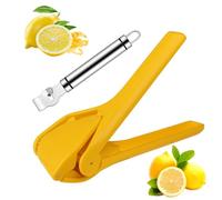 AUAUY Presse Citron, Presse Agrumes Manuel, avec Éplucheur à Zesteur de Citron, Presse Citron Levier pour Presser le Citron, Agrumes, pour Cuisine, Bar, Restaurant, Facile à Nettoyer
