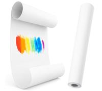 AUAUY Rouleau papier dessin Blanc, 43 cm x 20 m Papier à Dessin | Texture Mate Douce, Grande Taille, pour Tableau D'affichage, pour Chevalet Peinture, Artistes, Croquis et Projet Craft