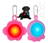 AUAUY Sécurité LED Clignotant pour Collier de Chien, 2PCS Sécurité LED Lampes pour Chien, 4 Modes de Clignotant Lampes de Sécurité Imperméables pour Animaux de Compagnie