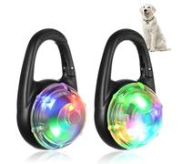 AUAUY Sécurité LED Lampes pour Collier de Chien, 2PCS Sécurité LED Clignotant pour Chien, 3 Modes de Clignotant Lampes de Sécurité Imperméables pour Animaux de Compagnie