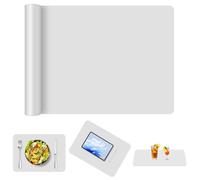 AUAUY Tapis de Cuisson en Silicone, Tapis à Pâtisserie Antidérapant, Résistant à la Chaleur, 70 x 50 cm, pour Étaler la pâte, Fondant, Pâtisserie, Moulage de Bijoux, Peinture (Gris Clair)