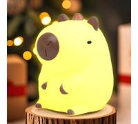 AUAUY Veilleuse Capybara, Rechargeable USB Veilleuse Tactile en Silicone