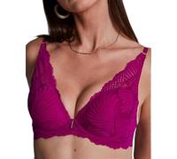 Aubade Soutien-Gorge Plunge Foulard Rythm of Desire (Radiant Pink), 90 C (EU 75), Soutien-Gorge Plunge, Rose, Dentelle:85% Polyamide 15% Elasthanne Doublure:100% Polyester