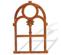 aubaho Fenêtre à barreaux - Fer forgé/Rouille - Style Antique - 46 x 74cm