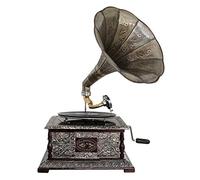 aubaho Gramophone avec pavillon pour Disque 78 Tours Style Antique (e)
