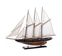 aubaho Maquette de Bateau goélette à Trois mâts Atlantic 71cm Pas de kit