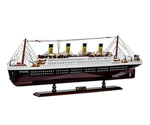 aubaho Modèle de Navire Maquette de Bateau décoration Maritime Titanic 80cm Pas de kit