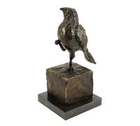 Aubaho Sculpture d'oiseau sur Le marbre Vous êtes signée-Rembrandt Bugatti - Sculpture en Bronze - Bronze - Brun